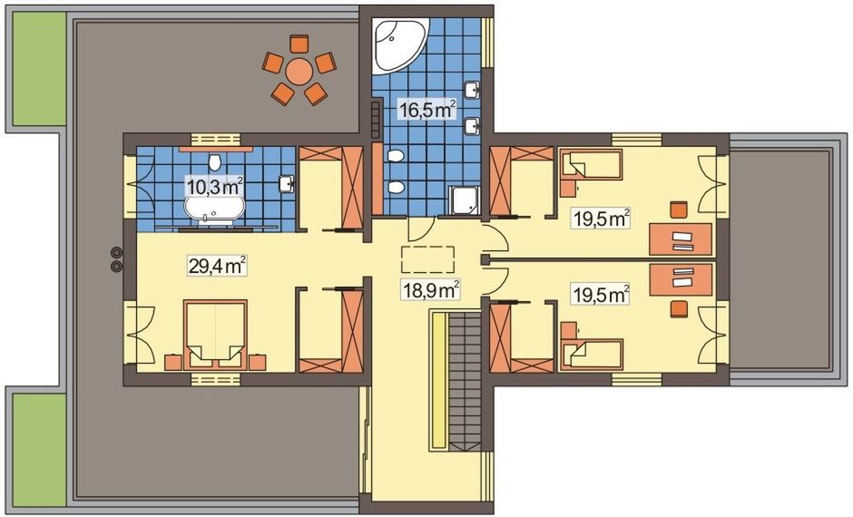 Piętro 1 projektu Awokado wersja A