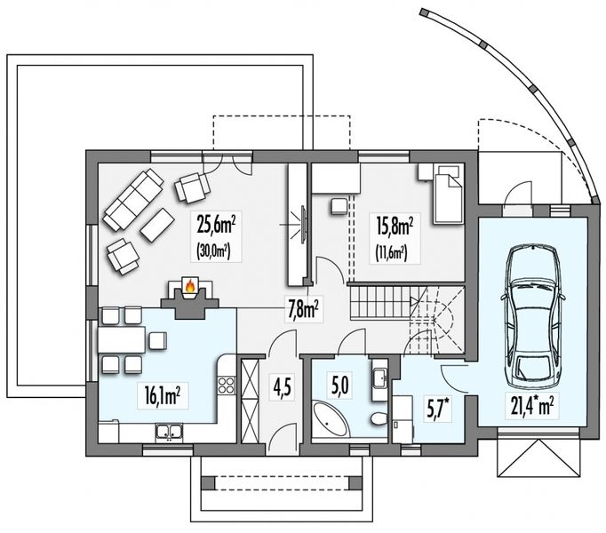Parter projektu Adaś B garaż