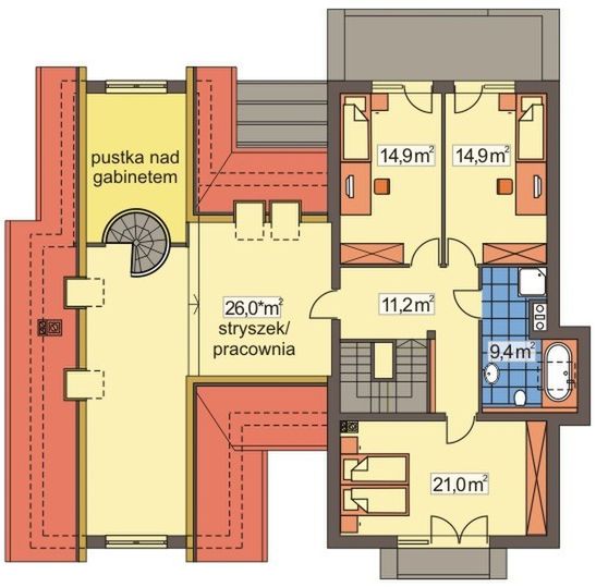 Poddasze projektu Bazylia wersja A