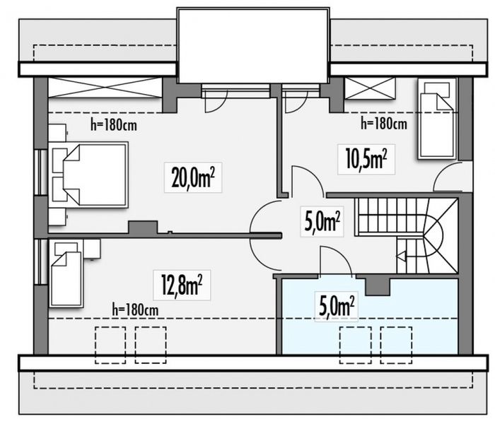 Poddasze projektu Adaś 2A