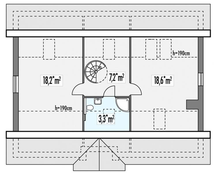 Poddasze projektu Azalia A