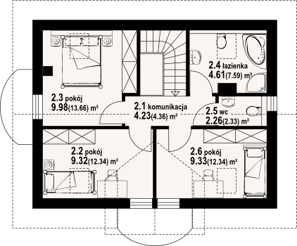 Poddasze projektu Husowo m3
