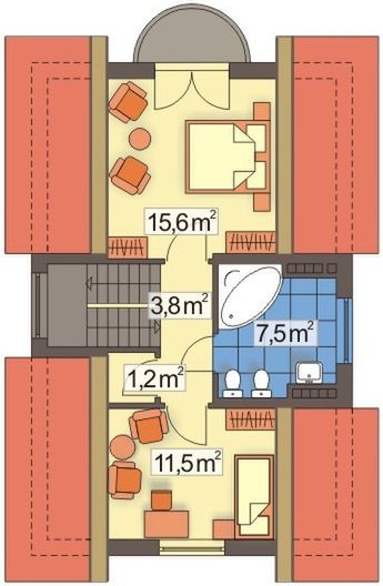 Poddasze projektu Luba B garaż