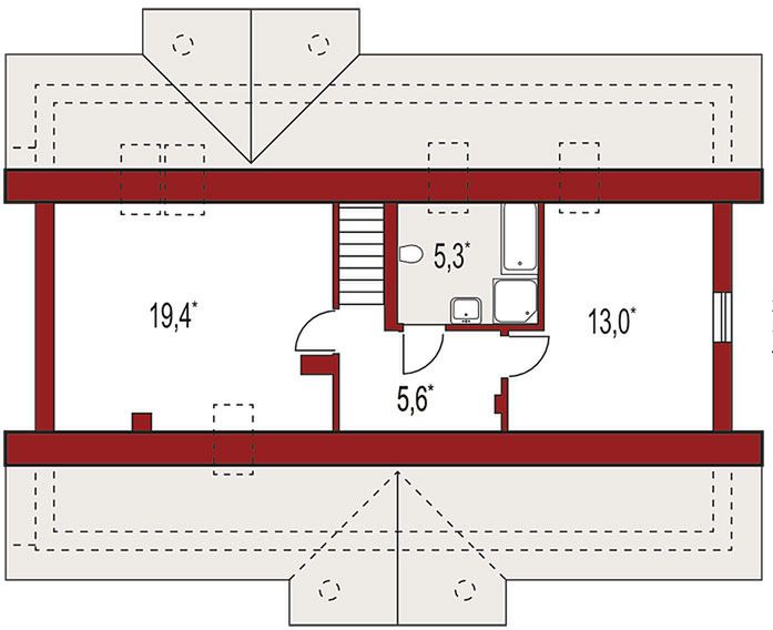 Poddasze projektu Madzia A