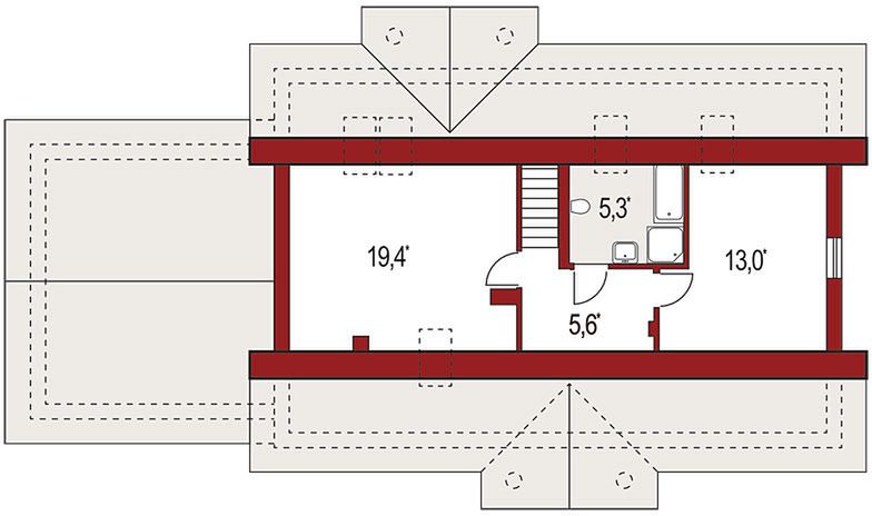 Poddasze projektu Madzia C