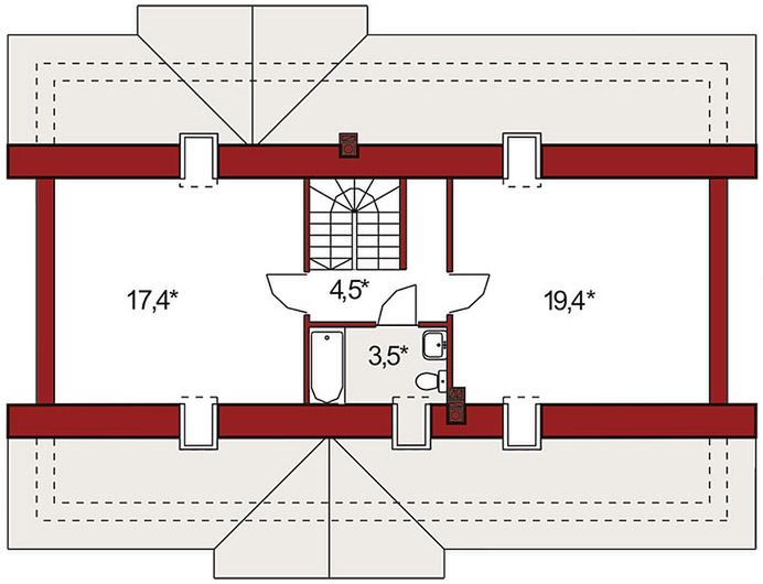 Poddasze projektu Mania A