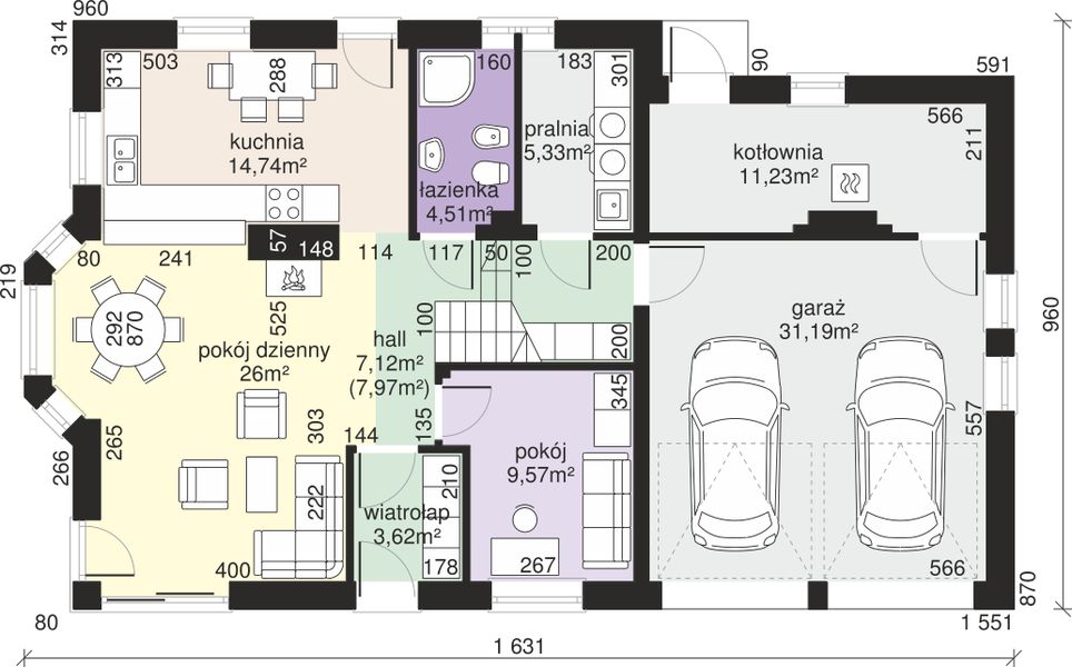Parter projektu Dom przy Cyprysowej 15 S1