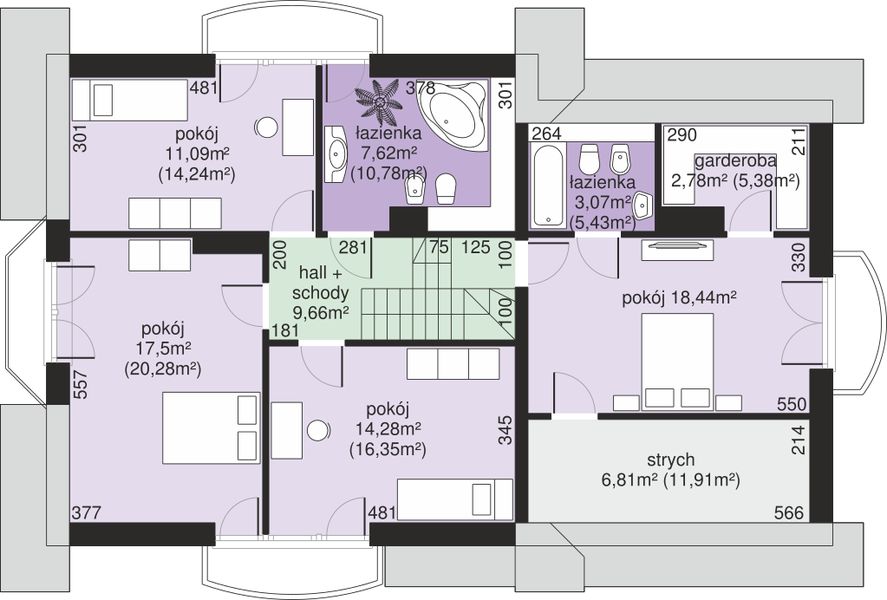 Poddasze projektu Dom przy Cyprysowej 15 S1