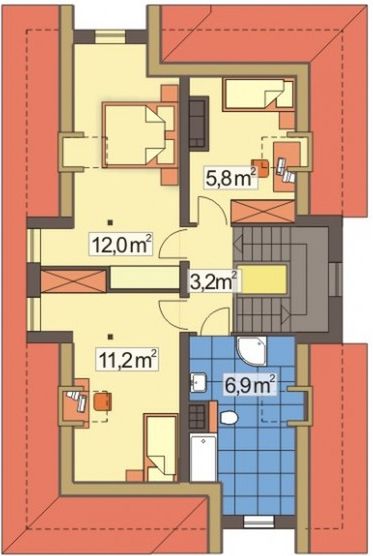Poddasze projektu Poziomka A