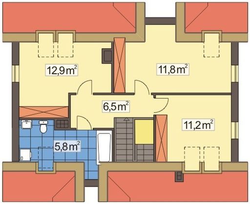 Poddasze projektu Słoneczko A