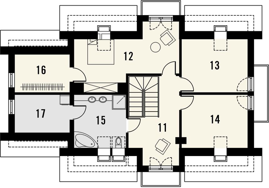 Poddasze projektu Szmaragd 3
