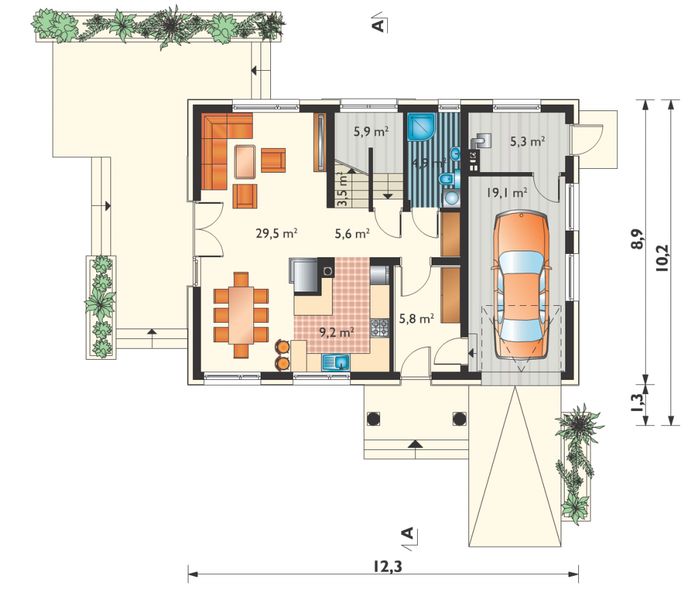 Parter projektu Mały Dworek (1543)