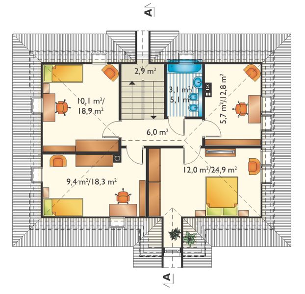 Poddasze projektu Mały Dworek (1543)