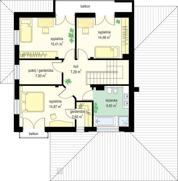 Piętro 1 projektu Szmaragd 5