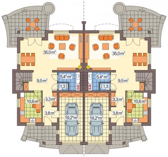 Parter projektu Sławek 2A 2-lokalowy