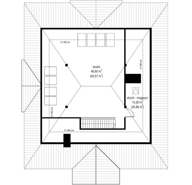 Poddasze projektu Elegancki