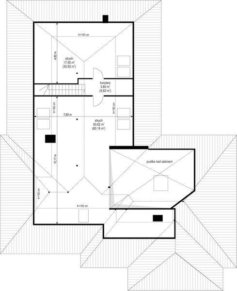 Poddasze projektu Komfortowy 2