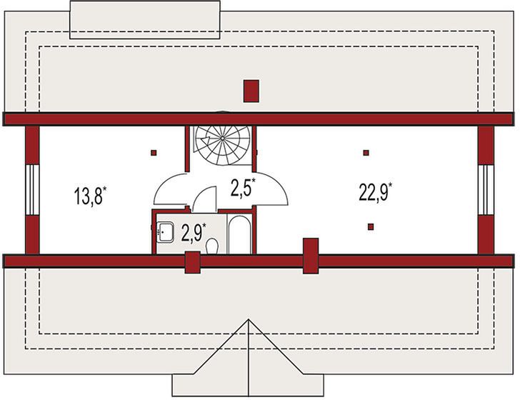 Poddasze projektu Gienia A PS