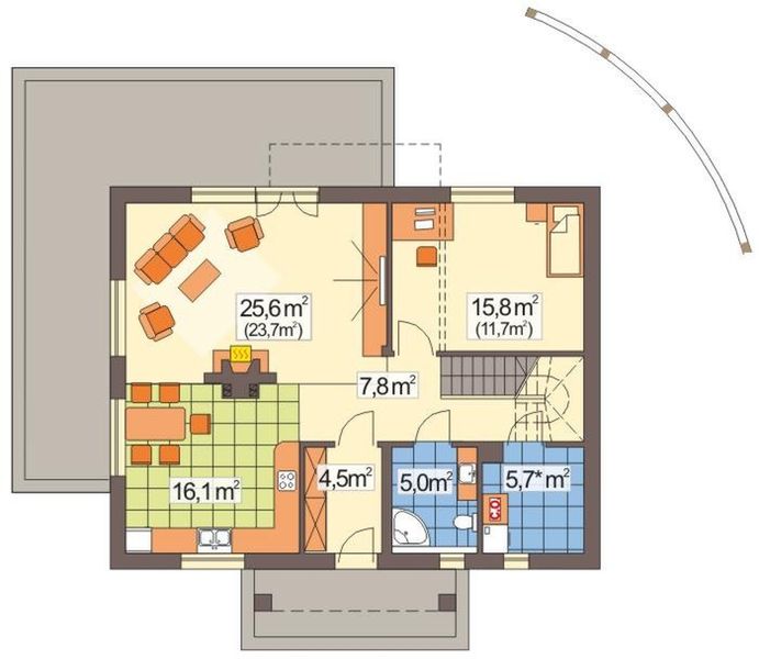 Parter projektu Adaś paliwo stałe wersja A bez garażu