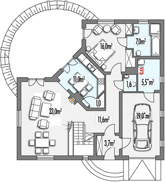 Parter projektu Dagmara A garaż