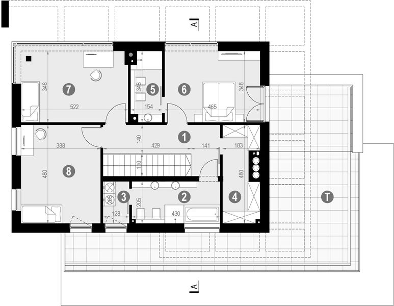 Piętro 1 projektu HomeKoncept-34