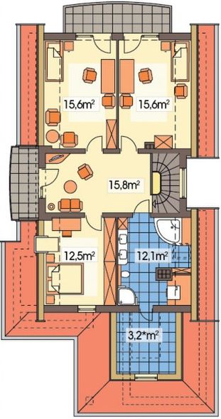 Poddasze projektu Malwina A garaż