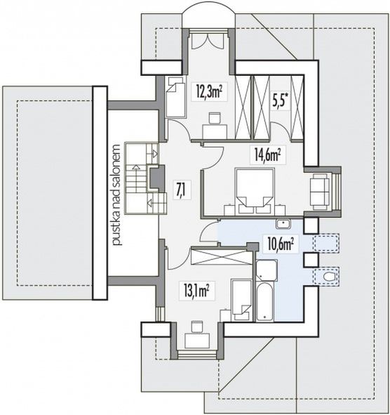 Poddasze projektu Wiera 2A
