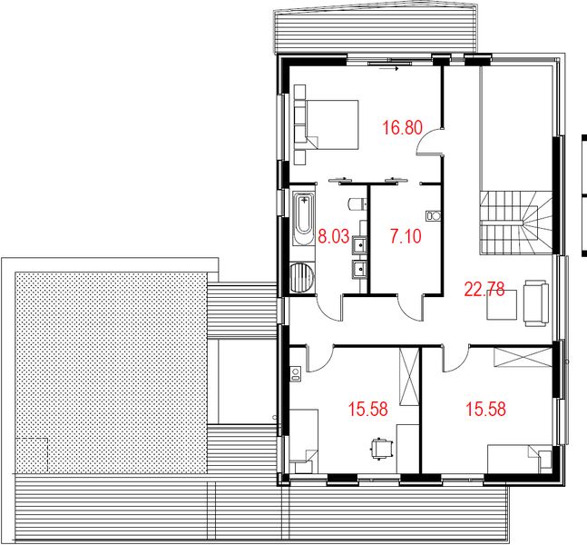 Piętro 1 projektu House 10.2