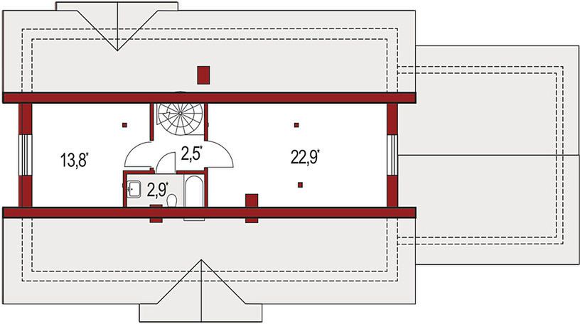 Poddasze projektu Gienia E