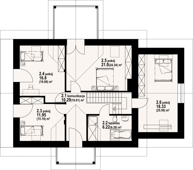 Poddasze projektu Jaworowo 27