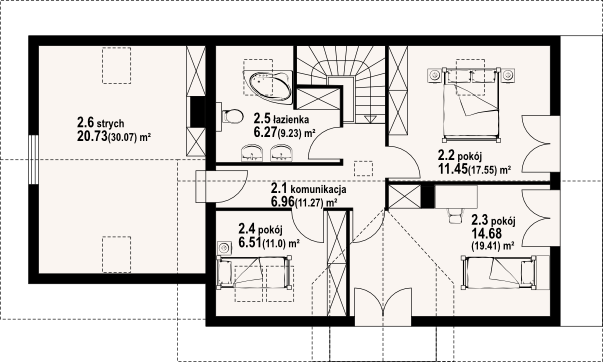 Poddasze projektu Świdnica dws 27