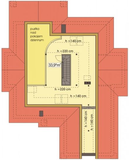 Poddasze projektu Arabella B 2-garaże