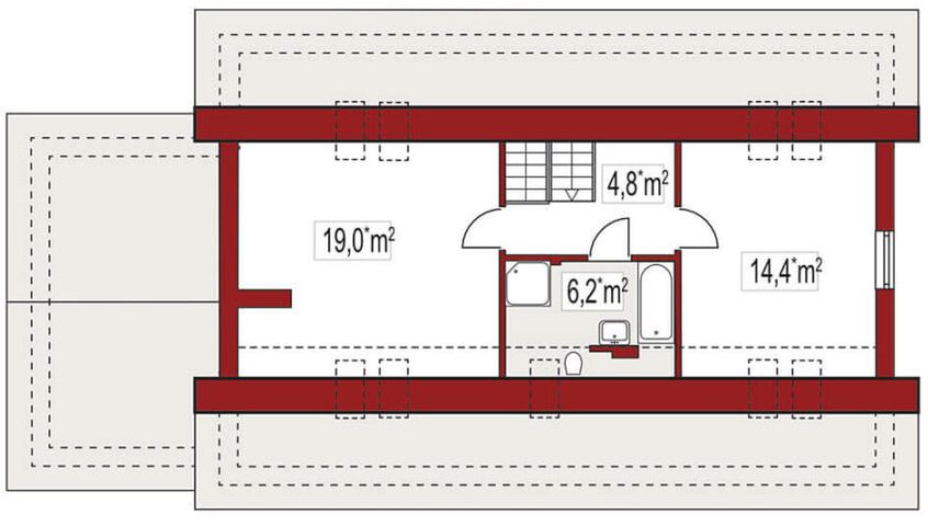 Poddasze projektu Madzia 2B