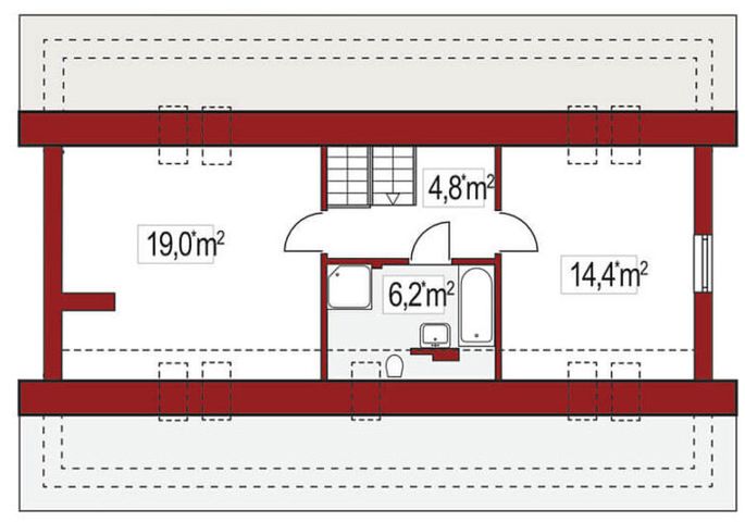 Poddasze projektu Madzia 2A