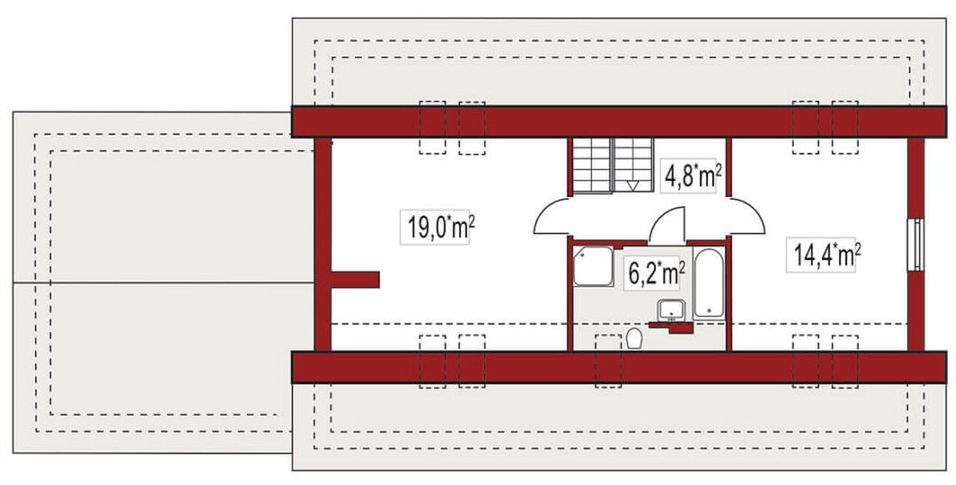 Poddasze projektu Madzia 2C