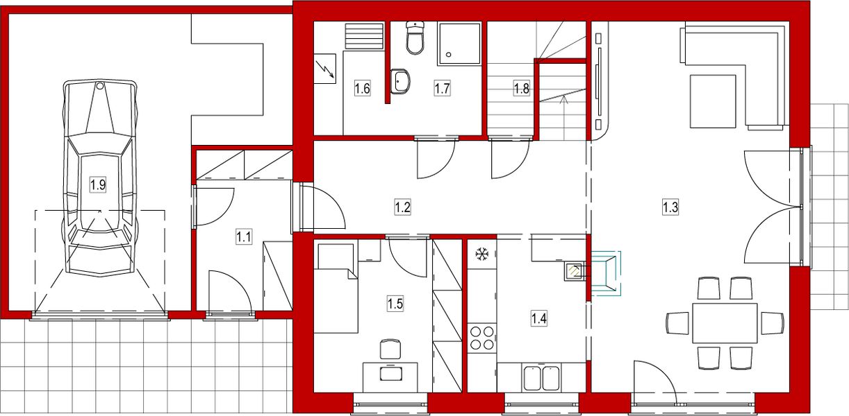 Parter projektu Domek na ul. Sarniej (015 NF-15)
