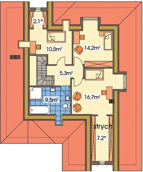 Poddasze projektu Promyk paliwo stałe wersja A