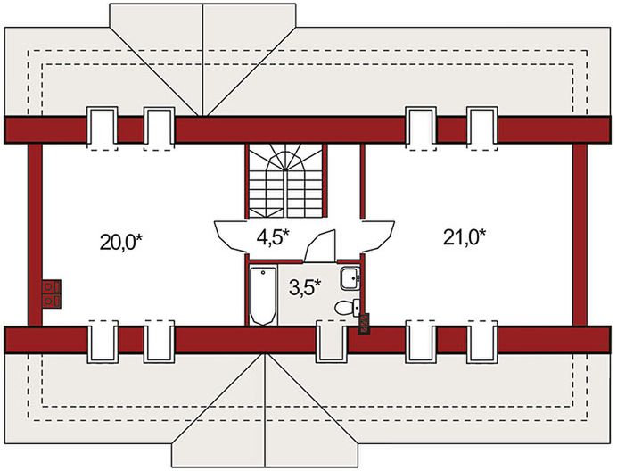 Poddasze projektu Mania A PS