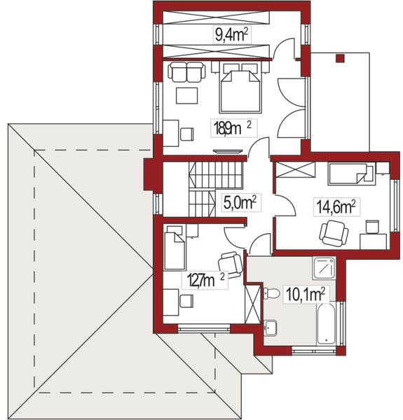 Piętro 1 projektu Michaś A