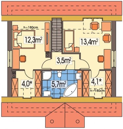 Poddasze projektu Salma A PS