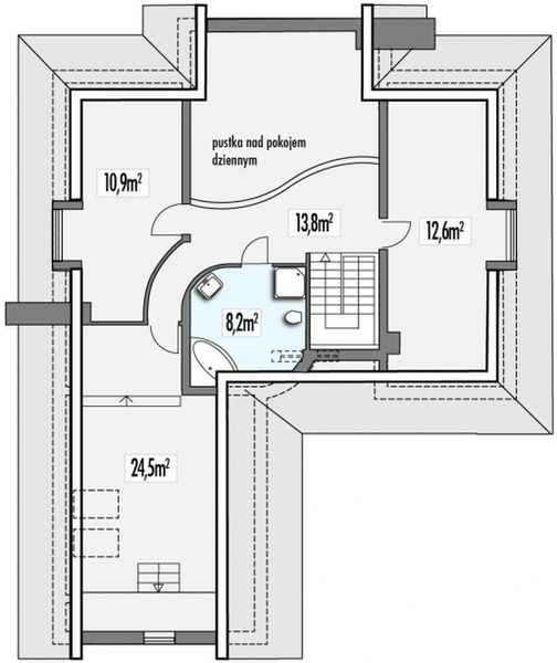 Poddasze projektu Bilbo B 2 garaże