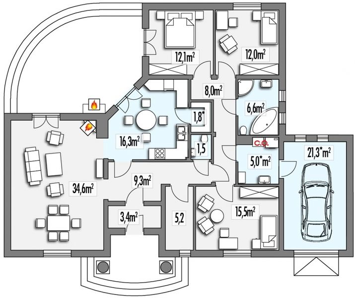 Parter projektu Basia B garaż