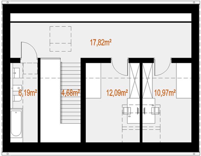 Poddasze projektu Uniwersalny plus standard #1