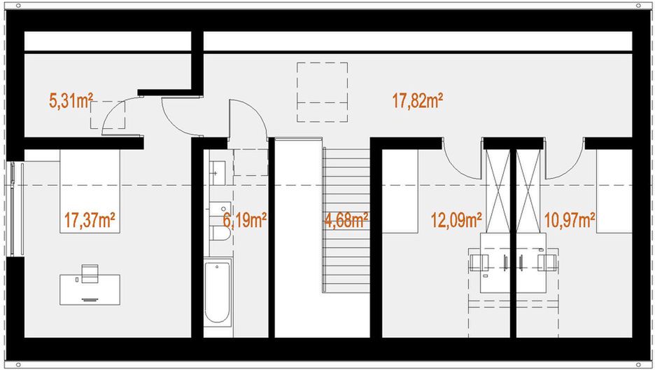 Poddasze projektu Uniwersalny plus standard #2