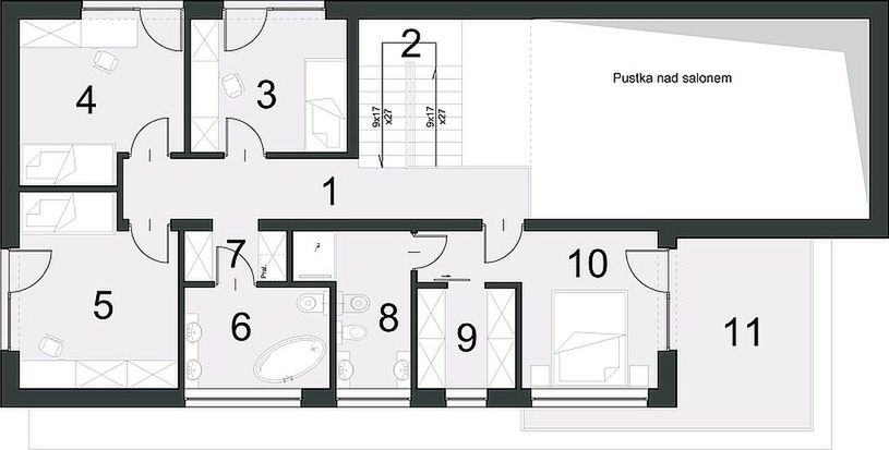 Piętro 1 projektu Zorganizowany D14