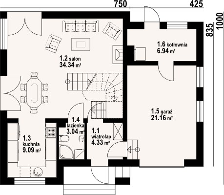 Parter projektu Gładyszów 31 kgx