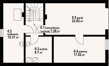 Piwnica projektu Osiek wąski 32