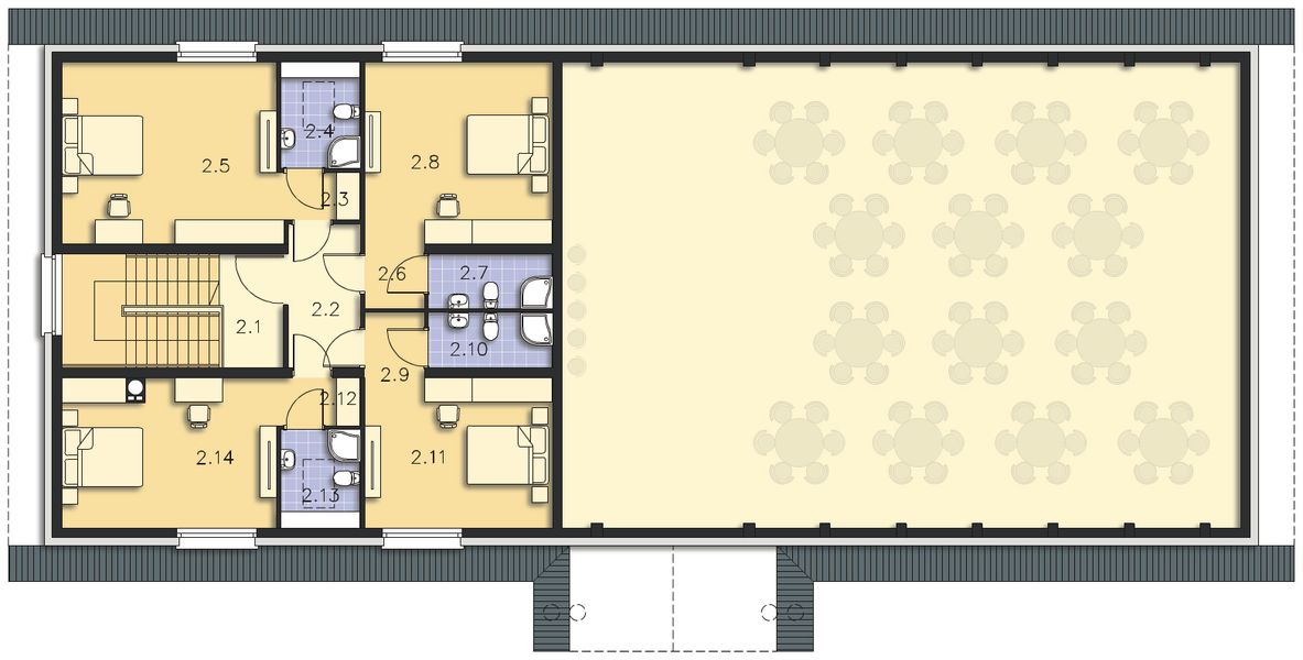 Poddasze projektu Budynek usługowy Puchacz DCU02