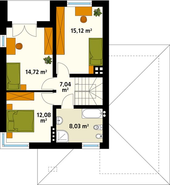 Piętro 1 projektu Karmazyn MC