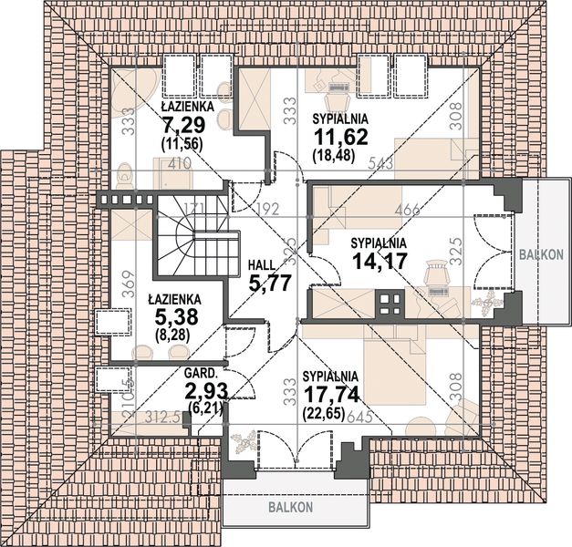 Poddasze projektu Opałek III N